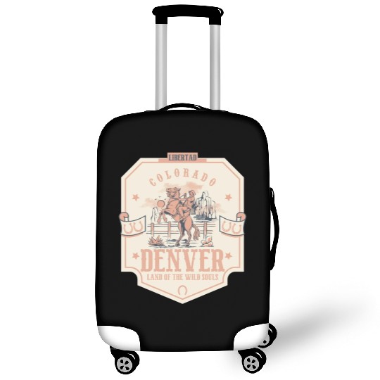 denver colorado wild west town Luggage Covers