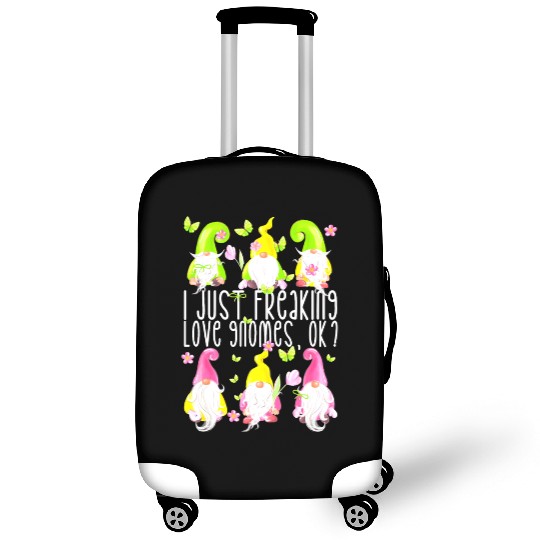 Funny Spring Gnome Quote For Women Girls Cute Summ Luggage Covers