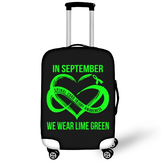In September We Wear Lime Green Spinal Cord Injury Luggage Covers