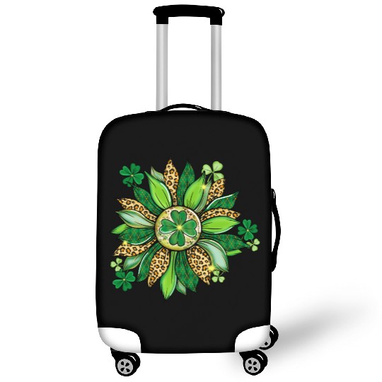 Sunflower Green With Leopard Luggage Covers