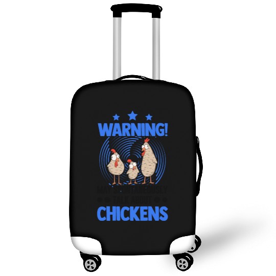 Warning Chickens Farmer Chicken Luggage Covers