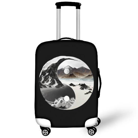 Ying Yang - mountains - beach Luggage Covers