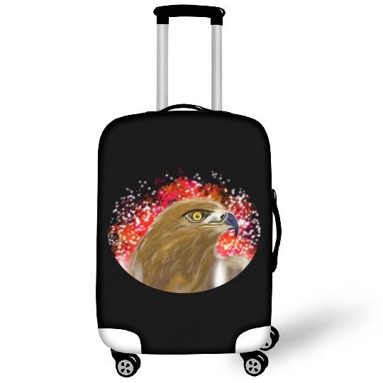 Majestic Eagle with Fiery Background Luggage Covers