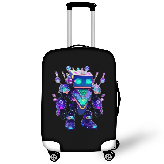 Gemstone Guardian Robot Made of Sparkling Crystals Luggage Covers