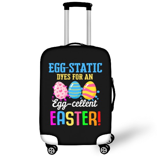 Easter Colorful Egg Dye Rabbit Egg Hunt Luggage Covers