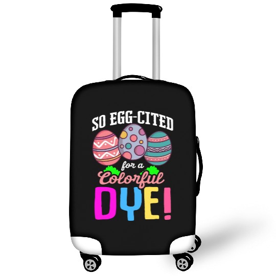 Easter Colorful Egg Dye Rabbit Egg Hunt Luggage Covers