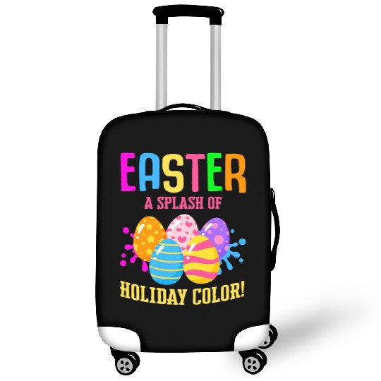 Easter Colorful Egg Dye Rabbit Egg Hunt Luggage Covers