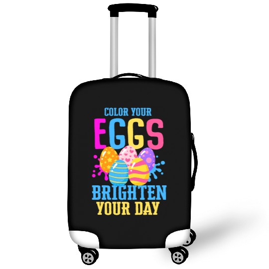 Easter Colorful Egg Dye Rabbit Egg Hunt Luggage Covers