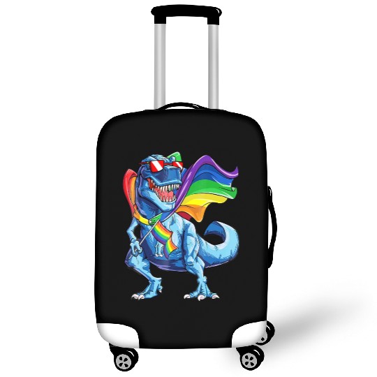 Dinosaur gay pride flag lgbt lesbian bisexual Luggage Covers