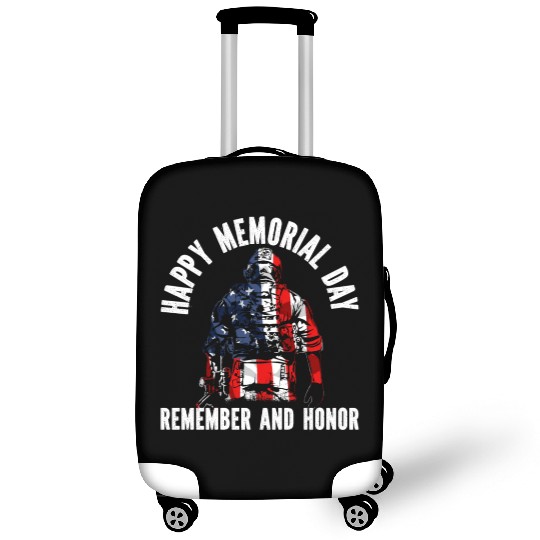 Patriotic Veteran USA Flag American Memorial Day Luggage Covers