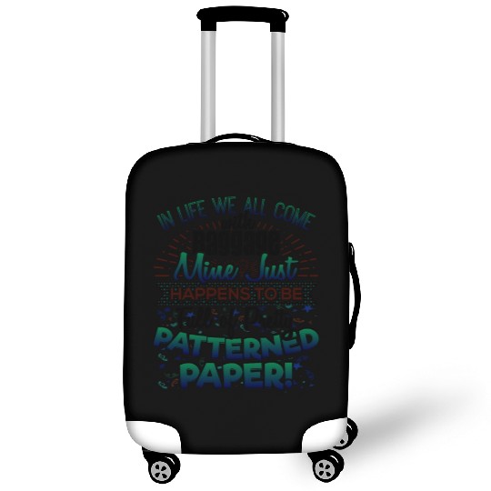 Scrapbooker Life Has Baggage Mine Patterned Paper Luggage Covers