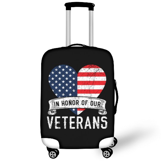 Patriotic Veteran USA Flag American Memorial Day Luggage Covers