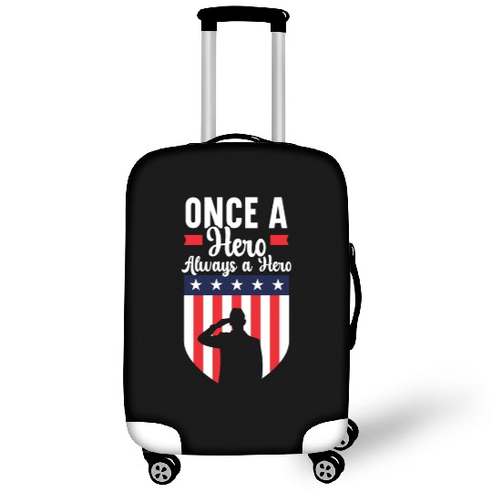Once A Hero Always A Hero USA Flag Memorial Day Luggage Covers