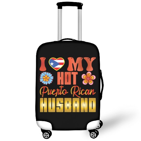 Puerto Rico I Love My Hot Puerto Rican Husband Luggage Covers