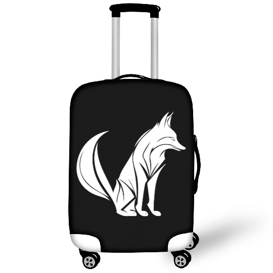 Smart Cute Fox Tattoo Style Portrait Luggage Covers