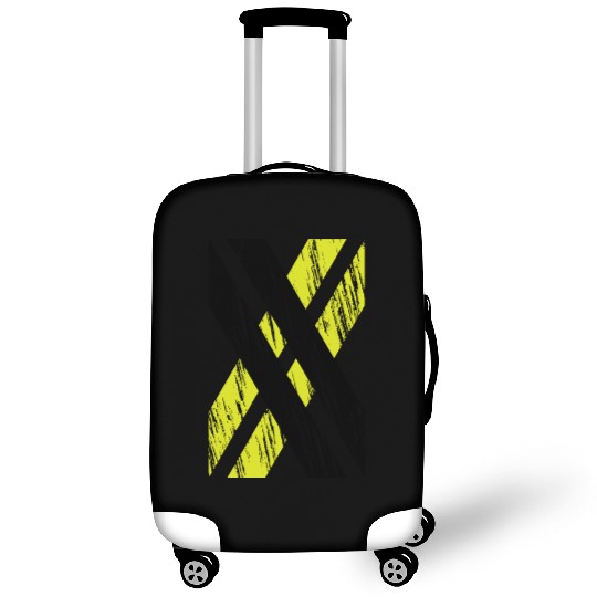 X black and yellow Luggage Covers