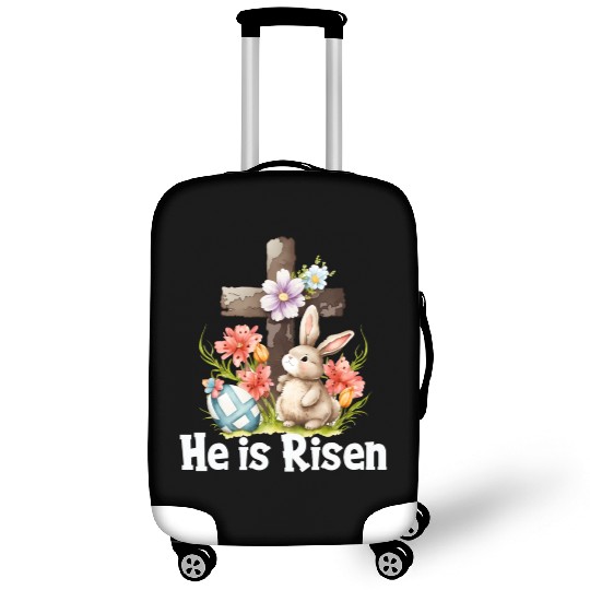 He Is Risen Cute Bunny Christianity Cross Luggage Covers