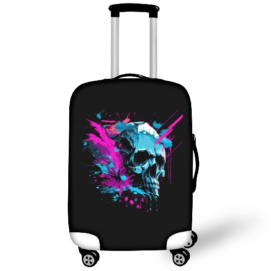 Vaporwave Skull Retro Gothic Punk Urban Streetwear Luggage Covers