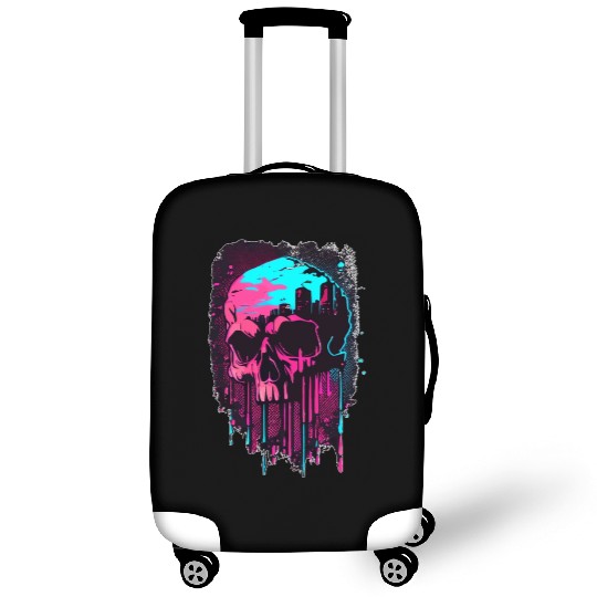 Vaporwave Skull Japanese Edgy Gothic Punk Luggage Covers