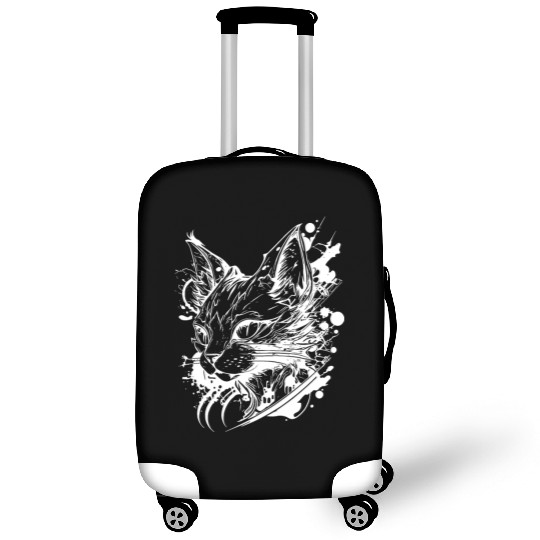 Space Cat In Vintage Tattoo Style Luggage Covers