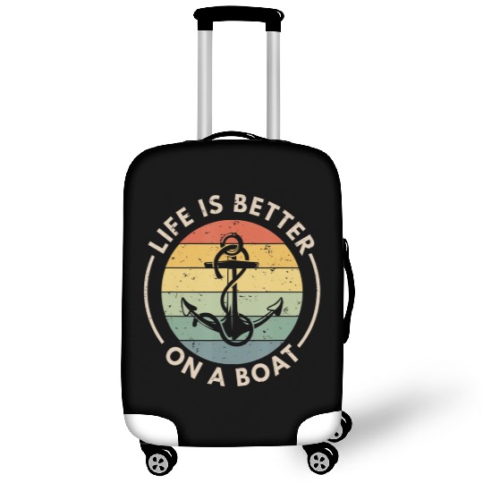 Funny Sailing Boating Sailor Boat Life Is Better Luggage Covers