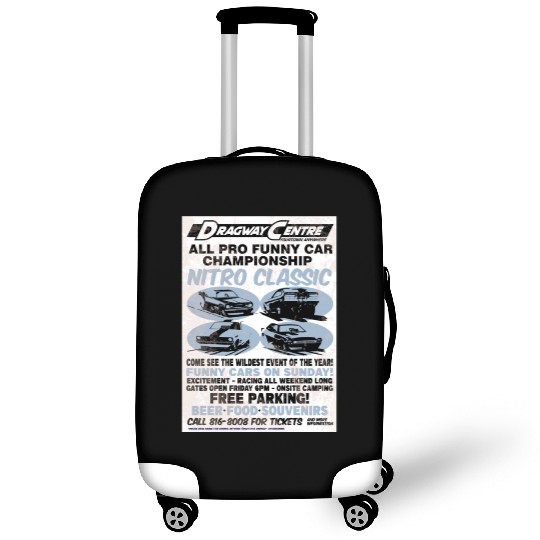 Vintage Hot Rod Classic Drag Racing Poster Luggage Covers