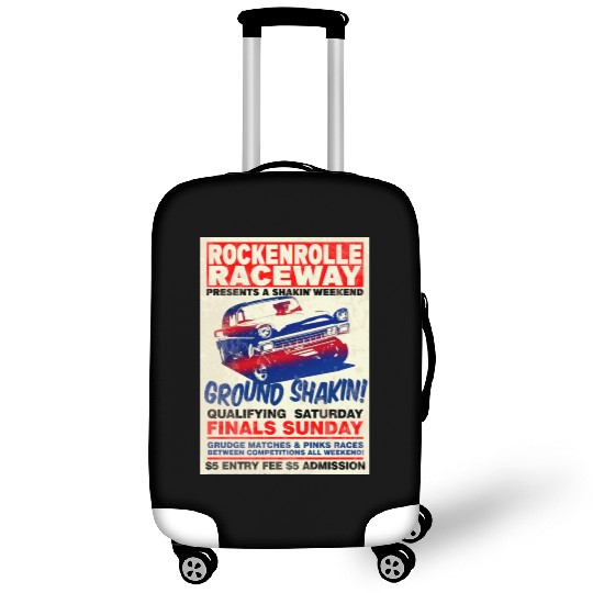 Vintage Hot Rod Classic Drag Racing Poster Luggage Covers