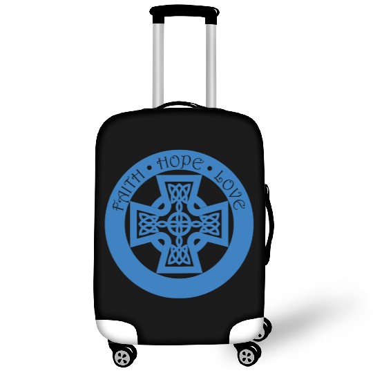 Timeless Celtic Cross With Faith Hope Love Luggage Covers