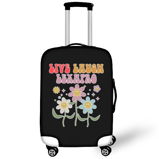 Live Laugh Lexapro Groovy Mental Health Luggage Covers