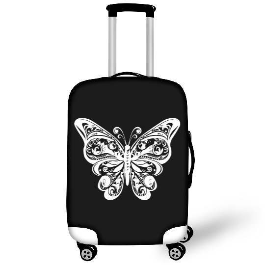 Elegant Vintage Butterfly Tattoo Style Luggage Covers