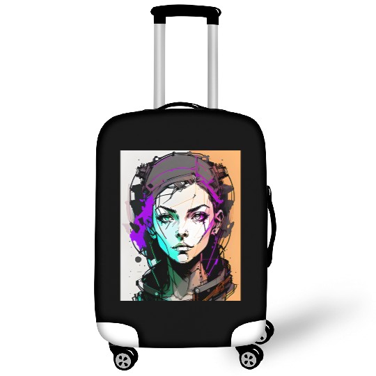 AI ART 01 GAMER GIRL Luggage Covers