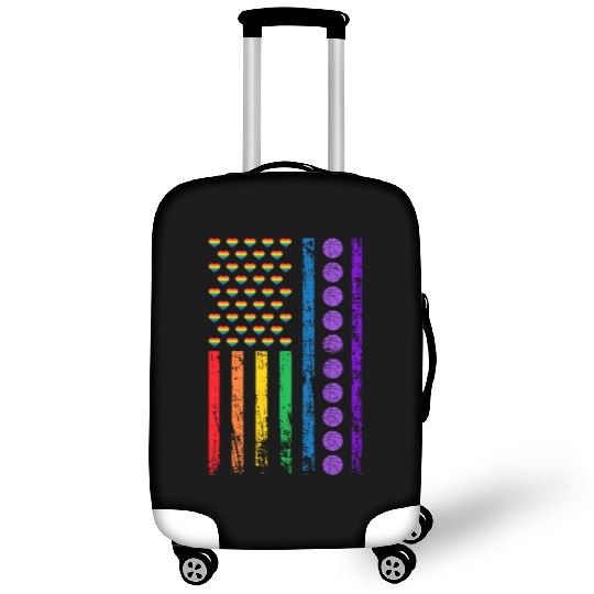 American Sports Rainbow Flag LGBT Pride Month Luggage Covers