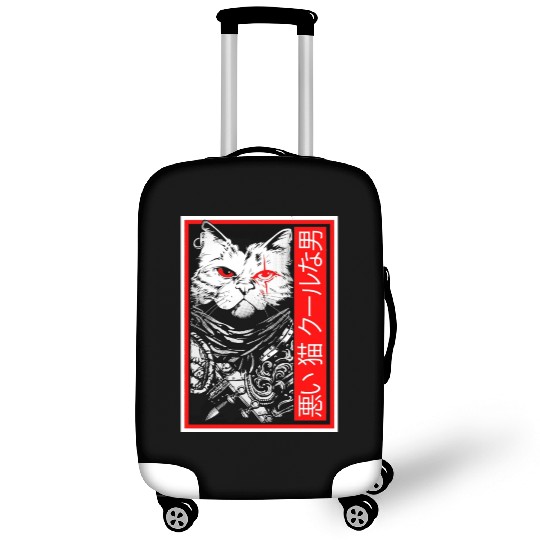 Samurai Cat: "Bad Cat, Cool Dude" with Japanese Te Luggage Covers