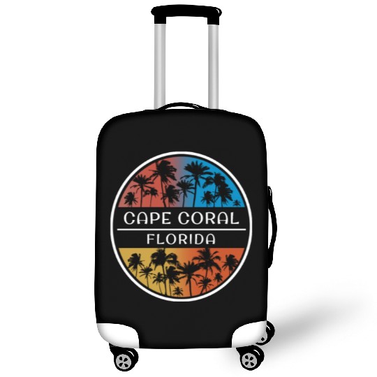 Cape Coral Florida Stylish Vacation Souvenir Palm Luggage Covers