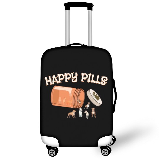 Happy Pills Pitbull Funny Dog Lover Humor Pharmacy Luggage Covers