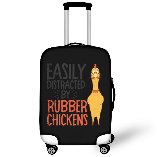 Rubber Chicken Enthusiast Loud Scream Yellow Luggage Covers