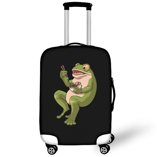 Toad Frog eating Ramen Soup Design for a Frog Luggage Covers