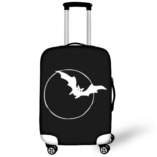 Bat & Moon White Luggage Covers