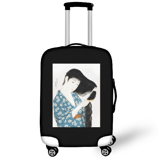 Japanese Woman Kimono Hair Ukiyoe art Luggage Covers