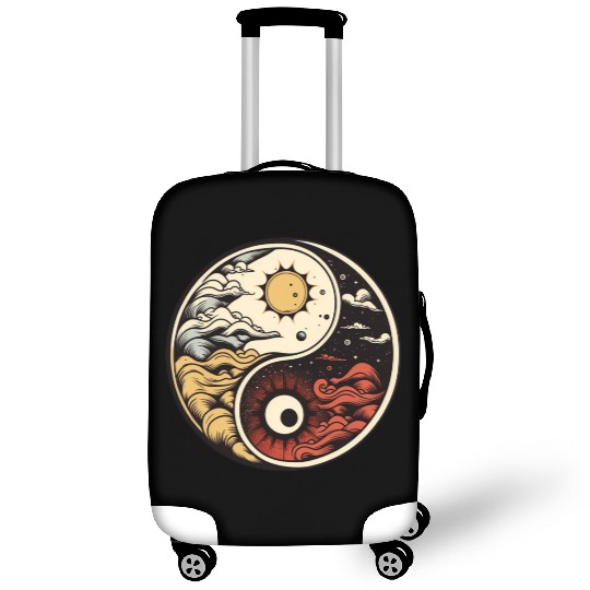 Sun and moon yin yang Luggage Covers