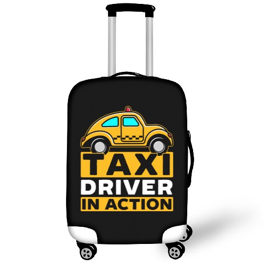 Taxi Driver In Action Taxicab Cab Driver Cabbie Luggage Covers