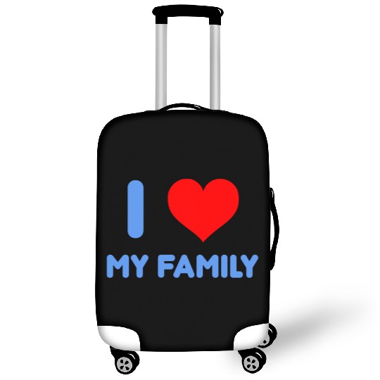 I Love My Family Luggage Covers