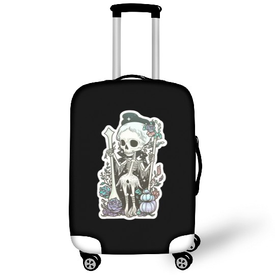 cute Tarot Card Skeleton Nu Goth Luggage Covers