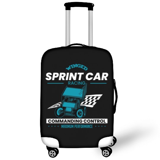 Sprint Car Racing, sprint car, dirt track racers Luggage Covers