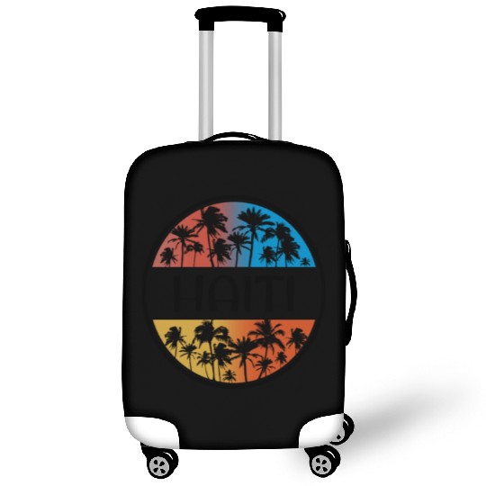 Haiti Palm Tree Stylish Vacation Souvenir Luggage Covers