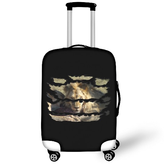 Ripped Wildlife Lion Stare Luggage Covers