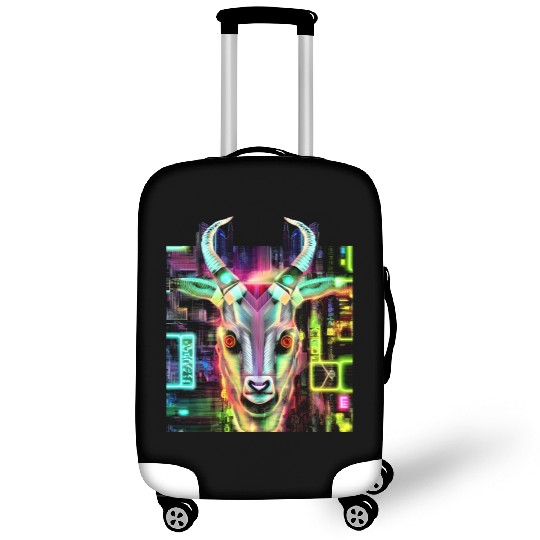Neon Baphomet Luggage Covers