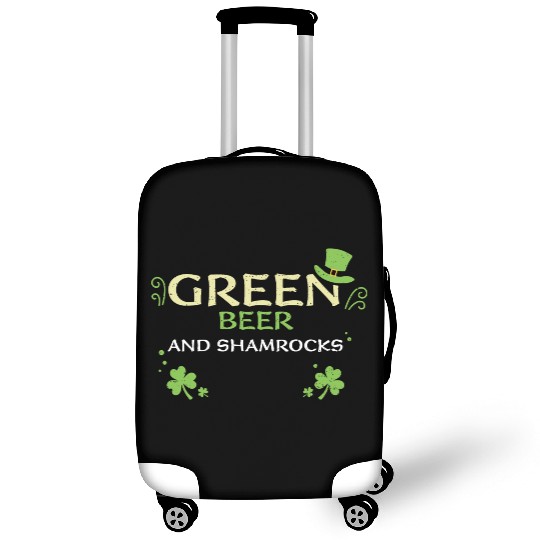 Green beer and shamrocks Luggage Covers