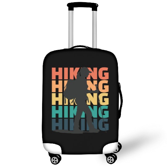 Hiking Female Hiker Retro Vintage Luggage Covers
