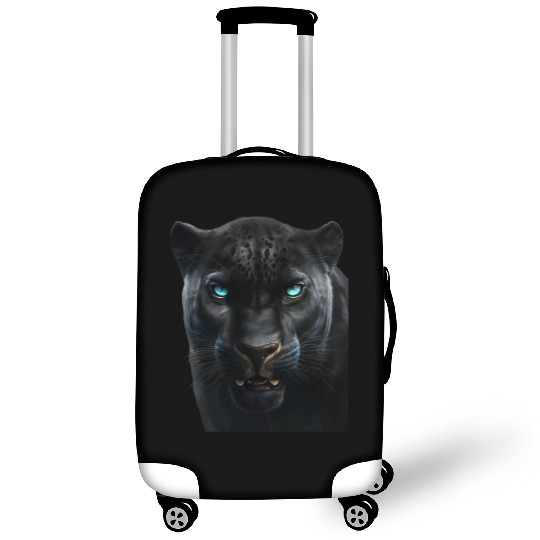 Black panther with blue eyes design wild animal Luggage Covers